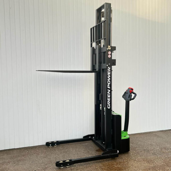 FULL ELECTRIC PALLET STACKER STRADDLE GREENPOWER ES12-25DM – 3000MM LIFT – 1200KGS - Image 9