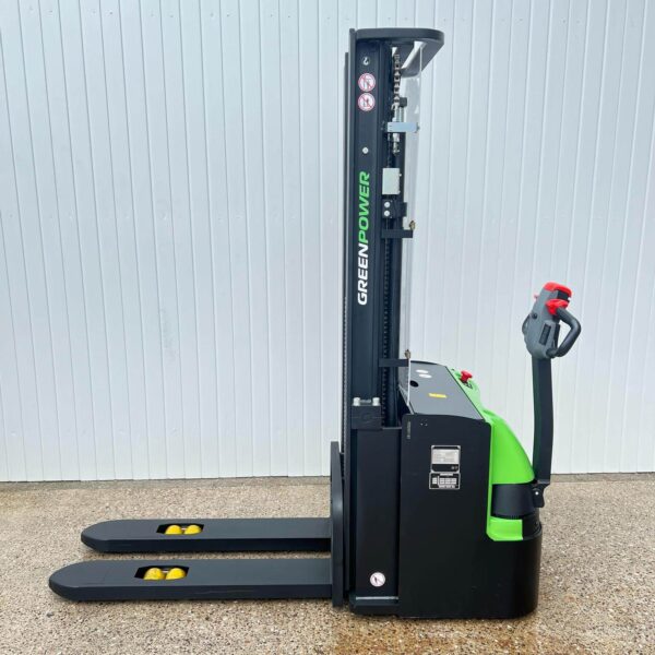 FULL ELECTRIC PALLET STACKER TRUCK GREENPOWER ES16-16WA -1600KGS – 4800MM LIFT - Image 5