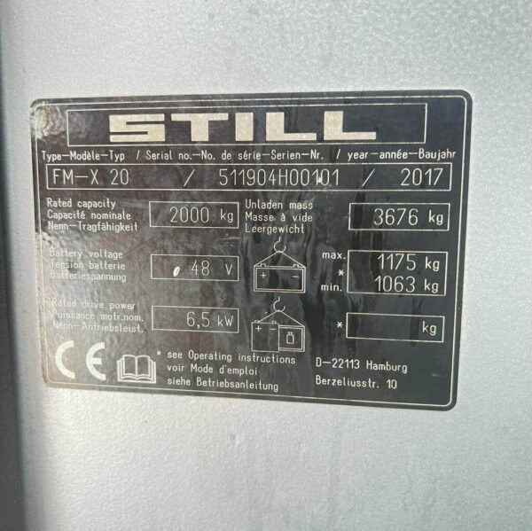 STILL FMX20 REACH FORKLIFT TRUCK – 12000MM LIFT - Image 13