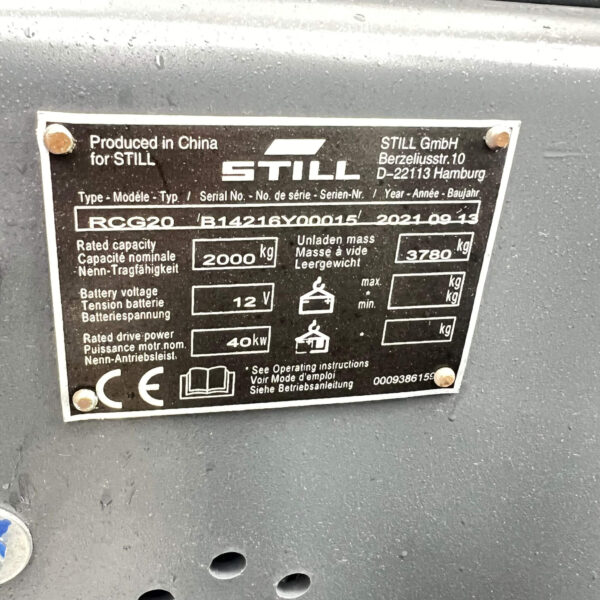 STILL RCG20 NEW GAS FORKLIFT – EX DEMO – 5500MM LIFT - Image 10