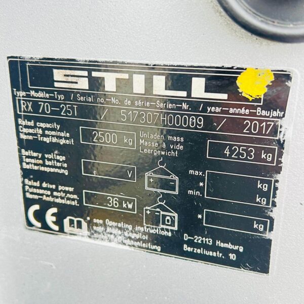 STILL RX70-25T USED GAS FORKLIFT – 7200MM LIFT - Image 4